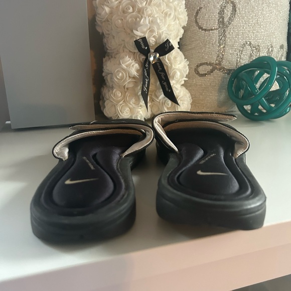 Nike Women's Black Slide Sandals with White Accents - Picture 3 of 3